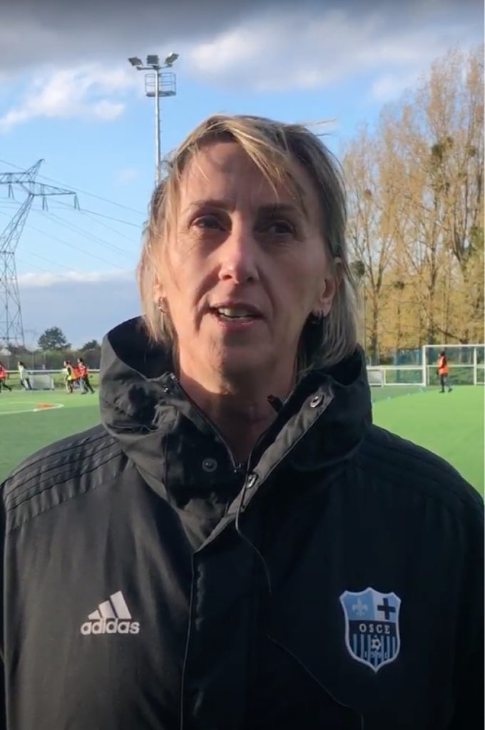 Photo de Mireille Lafon, alors présidente du OSCE football, témoignant à propos de SportEasy Club