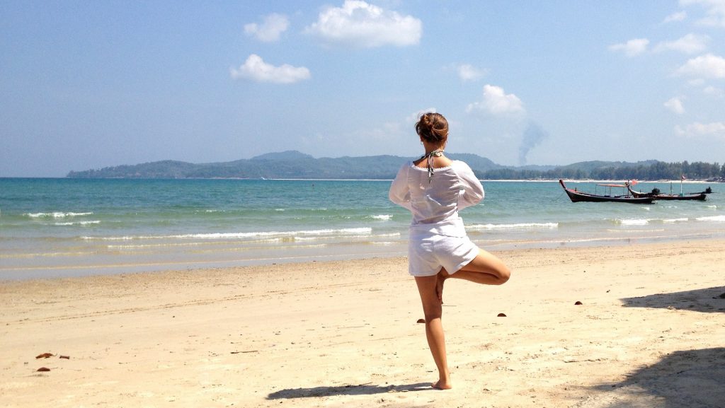 yoga à la plage